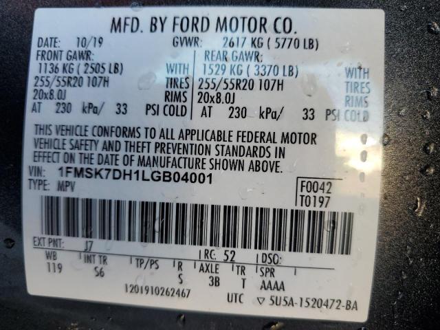 Photo 13 VIN: 1FMSK7DH1LGB04001 - FORD EXPLORER X 