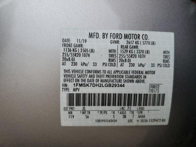 Photo 12 VIN: 1FMSK7DH2LGB29344 - FORD EXPLORER 