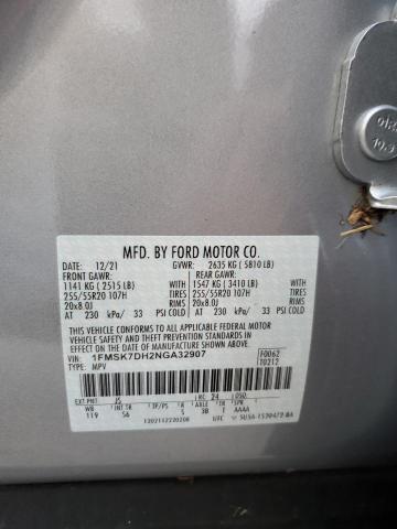 Photo 12 VIN: 1FMSK7DH2NGA32907 - FORD EXPLORER X 