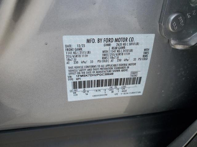 Photo 12 VIN: 1FMSK7DH2PGC38649 - FORD EXPLORER X 