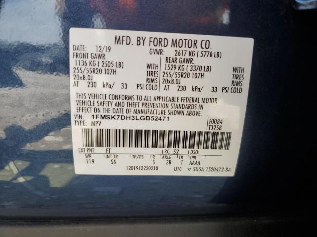 Photo 12 VIN: 1FMSK7DH3LGB52471 - FORD EXPLORER X 