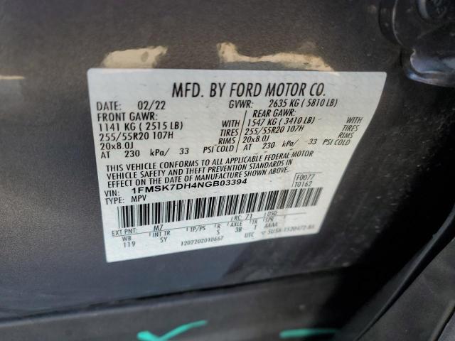 Photo 12 VIN: 1FMSK7DH4NGB03394 - FORD EXPLORER X 