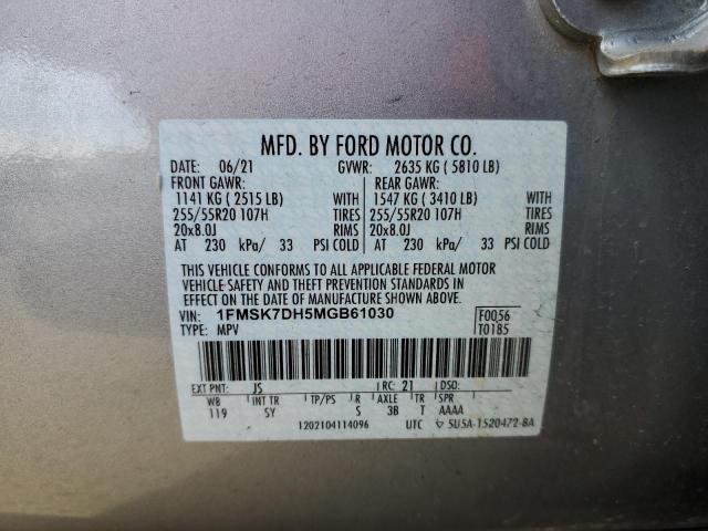 Photo 13 VIN: 1FMSK7DH5MGB61030 - FORD EXPLORER X 