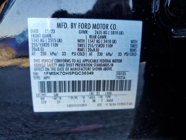 Photo 12 VIN: 1FMSK7DH5PGC30349 - FORD EXPLORER X 