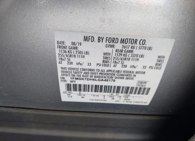 Photo 8 VIN: 1FMSK7DH6LGA48170 - FORD EXPLORER 