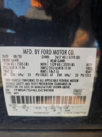 Photo 12 VIN: 1FMSK7DH6LGC99366 - FORD EXPLORER X 