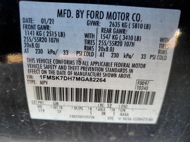 Photo 12 VIN: 1FMSK7DH7MGA82264 - FORD EXPLORER X 