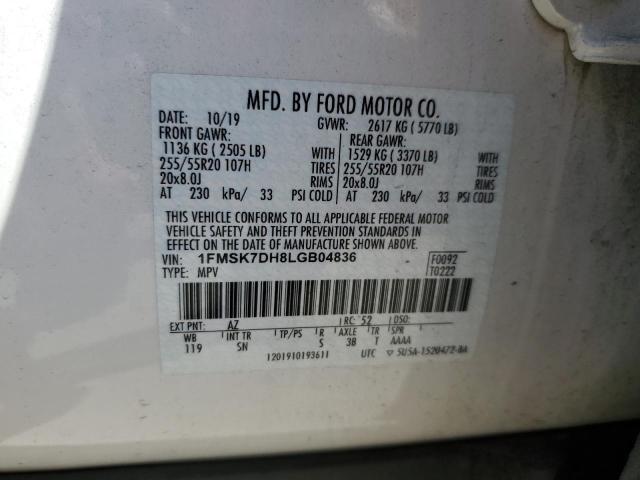 Photo 13 VIN: 1FMSK7DH8LGB04836 - FORD EXPLORER X 