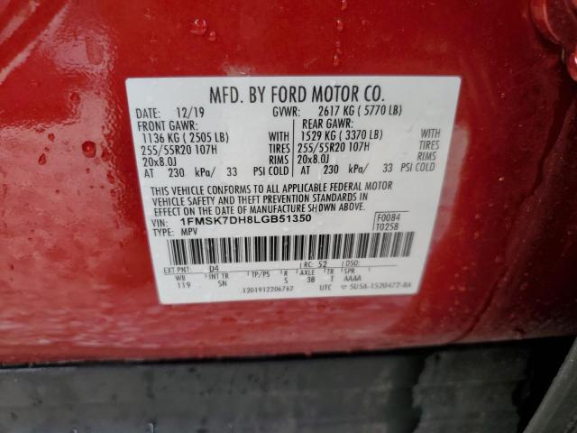 Photo 11 VIN: 1FMSK7DH8LGB51350 - FORD EXPLORER 