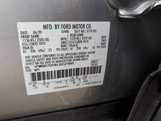 Photo 12 VIN: 1FMSK7DH8LGC21865 - FORD EXPLORER X 