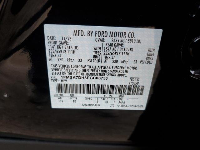 Photo 12 VIN: 1FMSK7DH8PGC06756 - FORD EXPLORER 