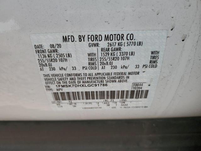 Photo 13 VIN: 1FMSK7DHXLGC91786 - FORD EXPLORER X 
