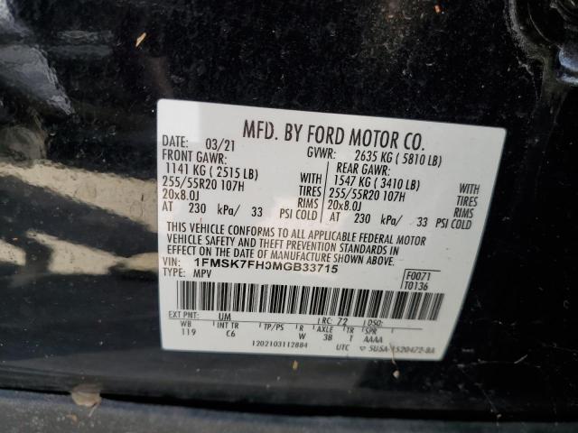 Photo 12 VIN: 1FMSK7FH0MGB33715 - FORD EXPLORER L 