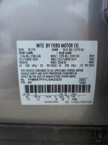 Photo 12 VIN: 1FMSK7FH1LGA23223 - FORD EXPLORER 