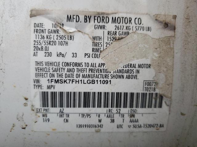 Photo 13 VIN: 1FMSK7FH1LGB11091 - FORD EXPLORER L 