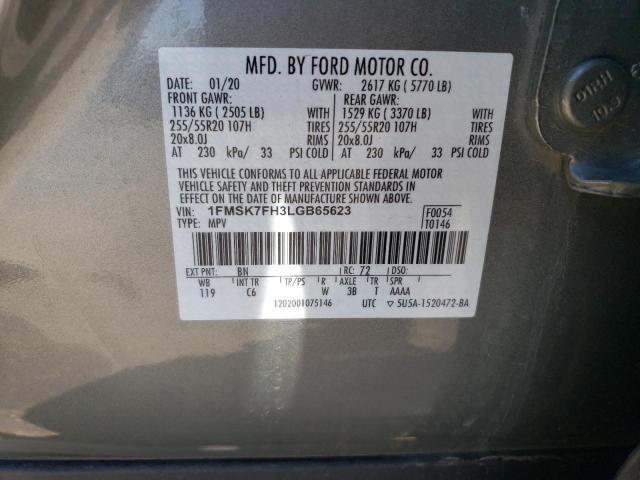 Photo 12 VIN: 1FMSK7FH3LGB65623 - FORD EXPLORER L 