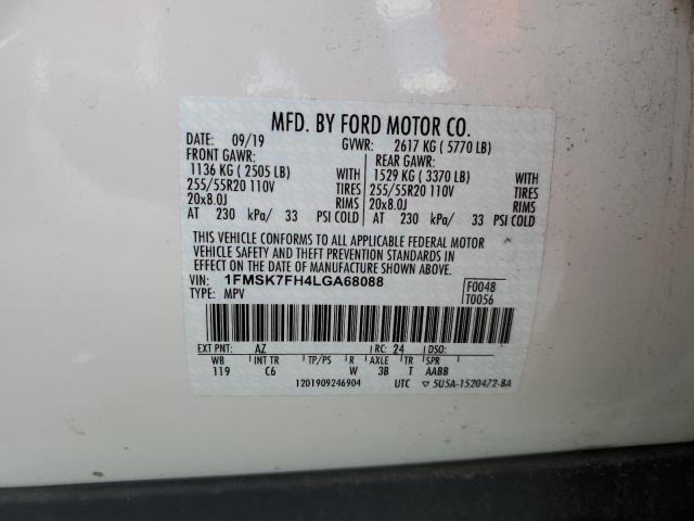 Photo 12 VIN: 1FMSK7FH4LGA68088 - FORD EXPLORER 