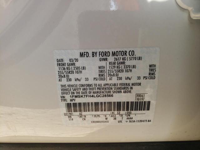 Photo 12 VIN: 1FMSK7FH4LGC28566 - FORD EXPLORER L 