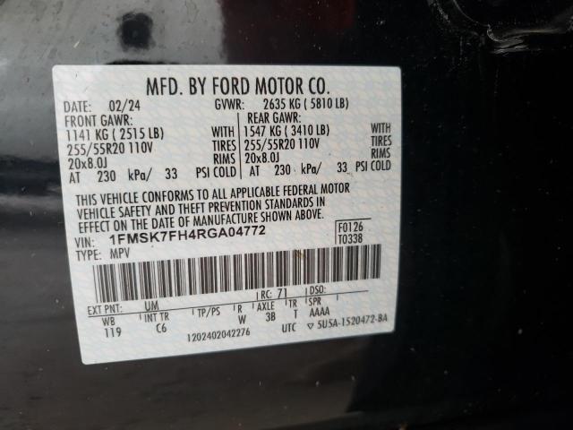 Photo 12 VIN: 1FMSK7FH4RGA04772 - FORD EXPLORER L 