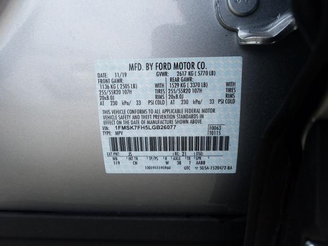 Photo 9 VIN: 1FMSK7FH5LGB26077 - FORD EXPLORER L 