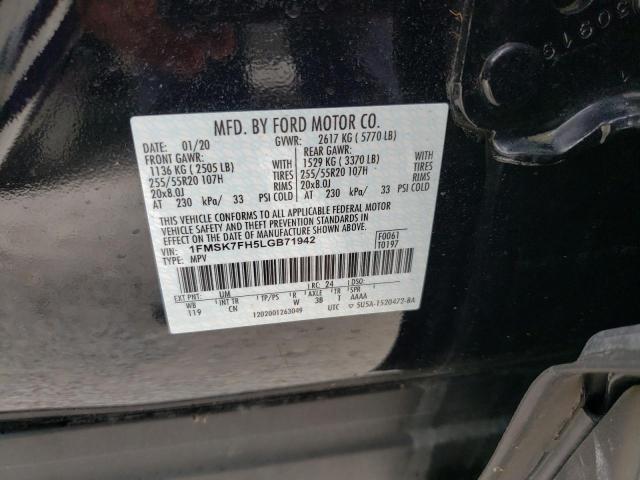 Photo 9 VIN: 1FMSK7FH5LGB71942 - FORD EXPLORER L 