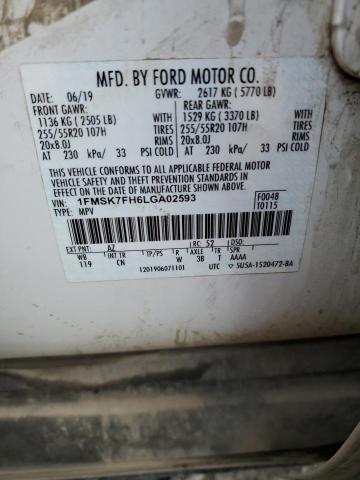 Photo 11 VIN: 1FMSK7FH6LGA02593 - FORD EXPLORER L 