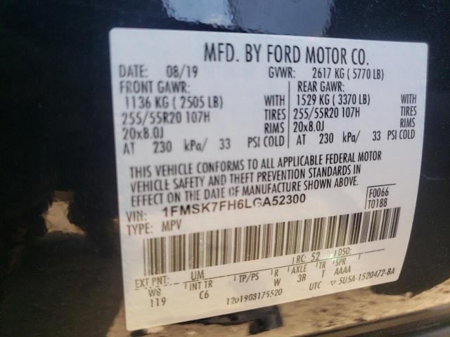 Photo 9 VIN: 1FMSK7FH6LGA52300 - FORD EXPLORER L 