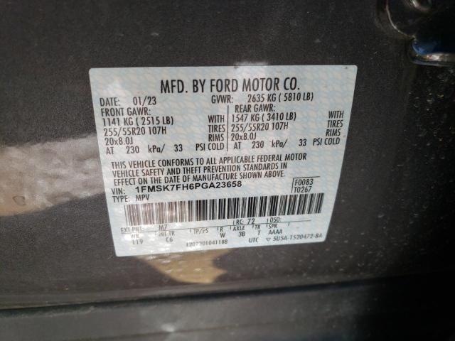 Photo 12 VIN: 1FMSK7FH6PGA23658 - FORD EXPLORER L 