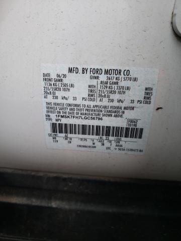 Photo 9 VIN: 1FMSK7FH7LGC56796 - FORD EXPLORER L 