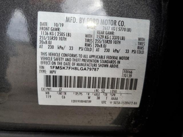 Photo 11 VIN: 1FMSK7FH8LGA79787 - FORD EXPLORER 