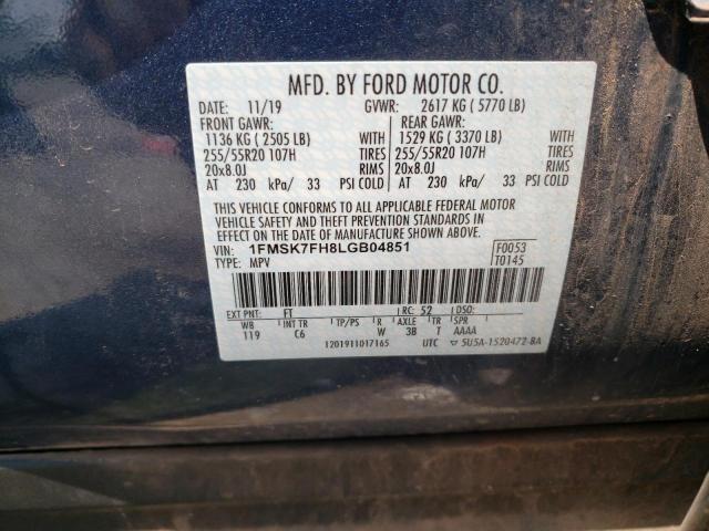 Photo 12 VIN: 1FMSK7FH8LGB04851 - FORD EXPLORER 