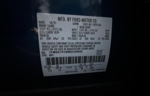 Photo 9 VIN: 1FMSK7FH8MGC09942 - FORD EXPLORER 