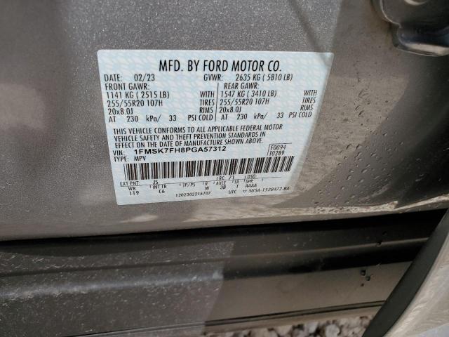 Photo 12 VIN: 1FMSK7FH8PGA57312 - FORD EXPLORER L 