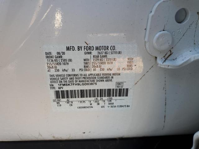 Photo 9 VIN: 1FMSK7FH9LGD03875 - FORD EXPLORER L 