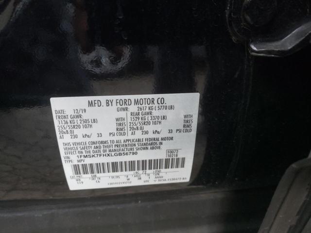 Photo 9 VIN: 1FMSK7FHXLGB56790 - FORD EXPLORER L 