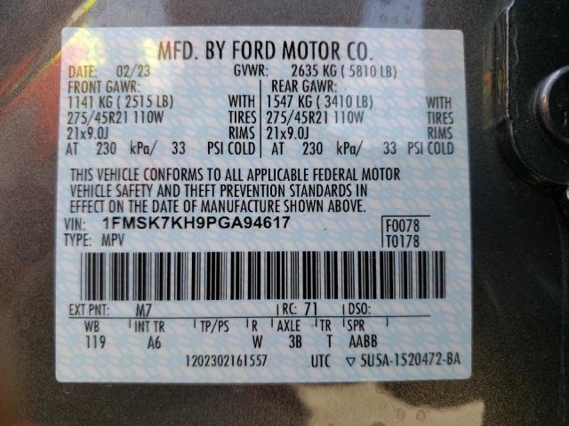 Photo 12 VIN: 1FMSK7KH9PGA94617 - FORD EXPLORER S 