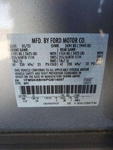 Photo 12 VIN: 1FMSK8BH6PGB14697 - FORD EXPLORER 