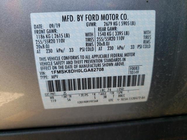 Photo 9 VIN: 1FMSK8DH0LGA82708 - FORD EXPLORER 