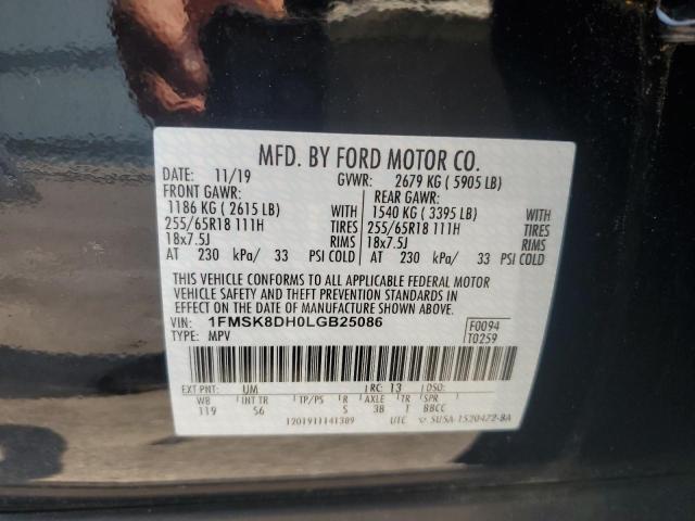 Photo 12 VIN: 1FMSK8DH0LGB25086 - FORD EXPLORER X 