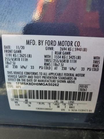 Photo 13 VIN: 1FMSK8DH0MGA50262 - FORD EXPLORER X 