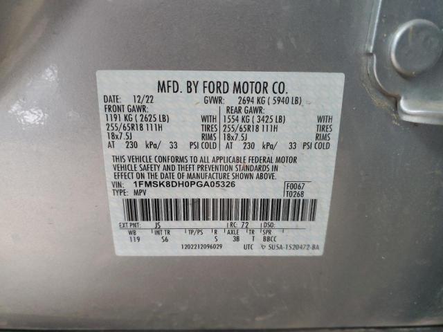 Photo 12 VIN: 1FMSK8DH0PGA05326 - FORD EXPLORER 