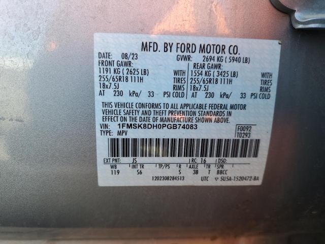 Photo 12 VIN: 1FMSK8DH0PGB74083 - FORD EXPLORER 