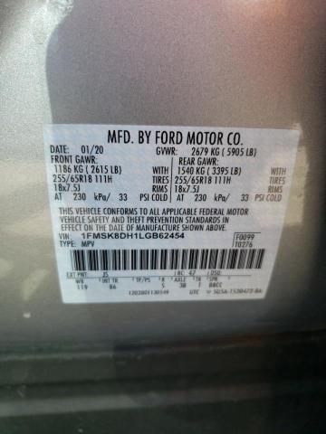 Photo 12 VIN: 1FMSK8DH1LGB62454 - FORD EXPLORER X 