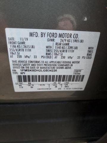 Photo 12 VIN: 1FMSK8DH2LGB34226 - FORD EXPLORER 