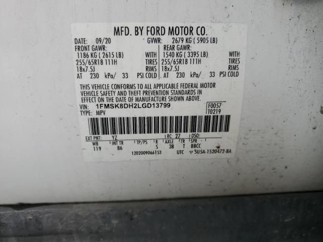 Photo 13 VIN: 1FMSK8DH2LGD13799 - FORD EXPLORER X 