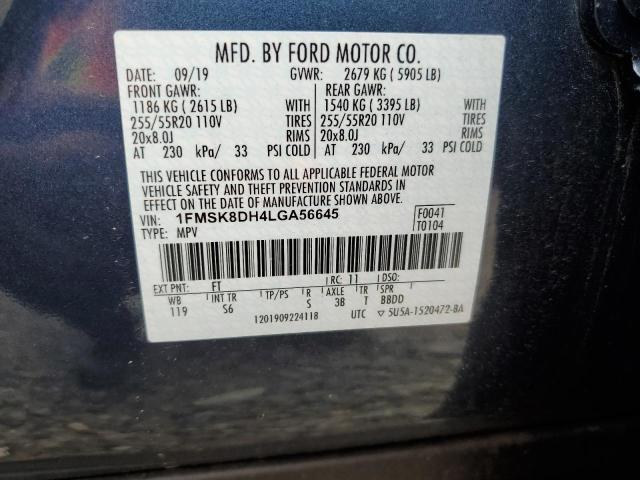 Photo 12 VIN: 1FMSK8DH4LGA56645 - FORD EXPLORER X 