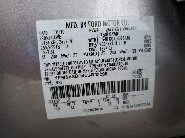 Photo 13 VIN: 1FMSK8DH4LGB03298 - FORD EXPLORER 