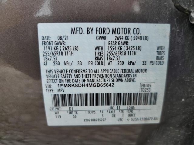 Photo 12 VIN: 1FMSK8DH4MGB65642 - FORD EXPLORER X 