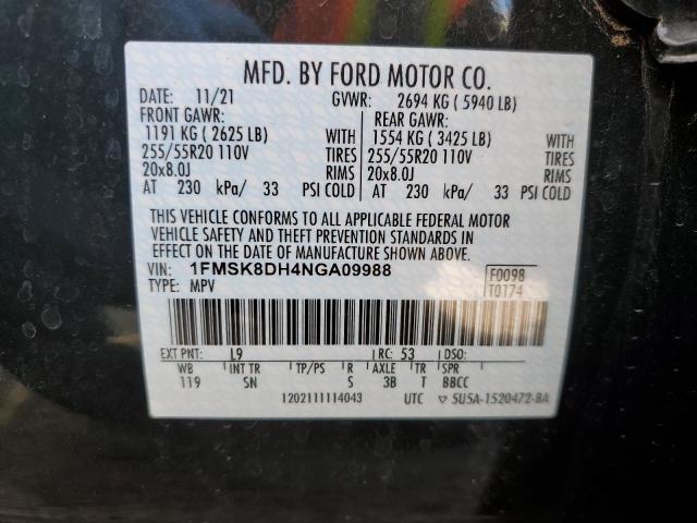 Photo 13 VIN: 1FMSK8DH4NGA09988 - FORD EXPLORER X 