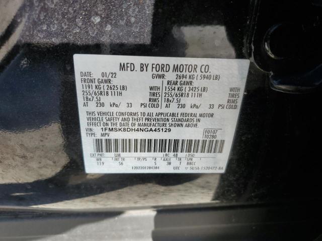 Photo 12 VIN: 1FMSK8DH4NGA45129 - FORD EXPLORER X 